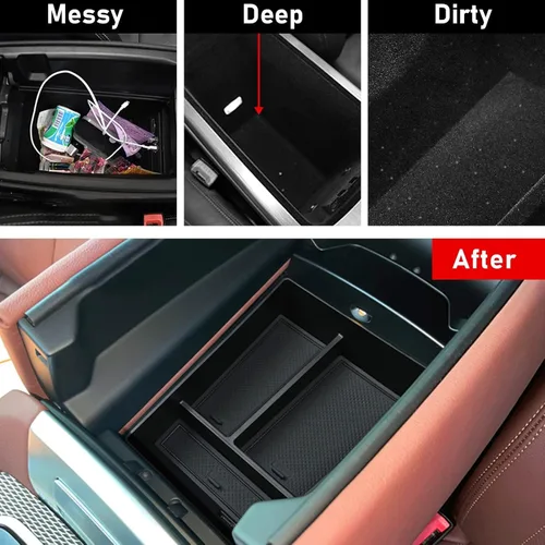 Miniatura 2 de Jaronx Compatible con BMW X5 G05/X6 G06/X7 G07 Organizador de consola central, bandeja organizadora de almacenamiento compatible con BMW X5 G05/X7
