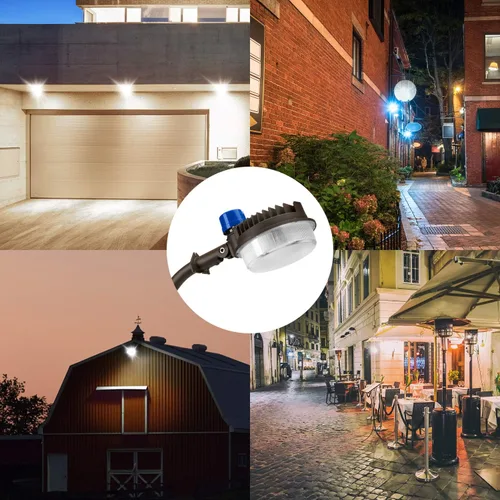 Miniatura 5 de Juyace Paquete de 2 luces LED de granero de 18000 lm, 120 W 5000 K cada una, luces de área de seguridad para exteriores del atardecer al amanecer