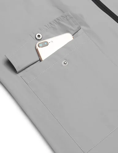 Miniatura 7 de COOFANDY Chubasquero largo para hombre, chaqueta impermeable para exteriores, con capucha