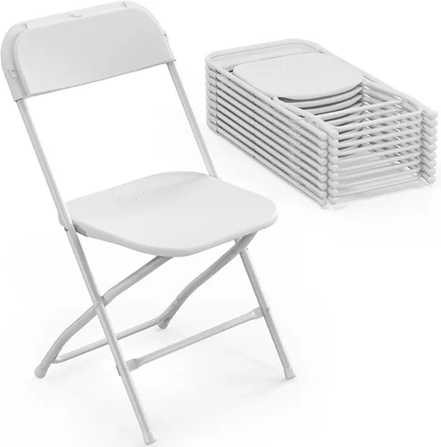 Miniatura 11 de Bonnlo Juego de Sillas Plegables de 4, Silla de Plástico Negra con Asiento Resistente y Marco de Metal, Perfecta para Fiesta, Evento, Boda