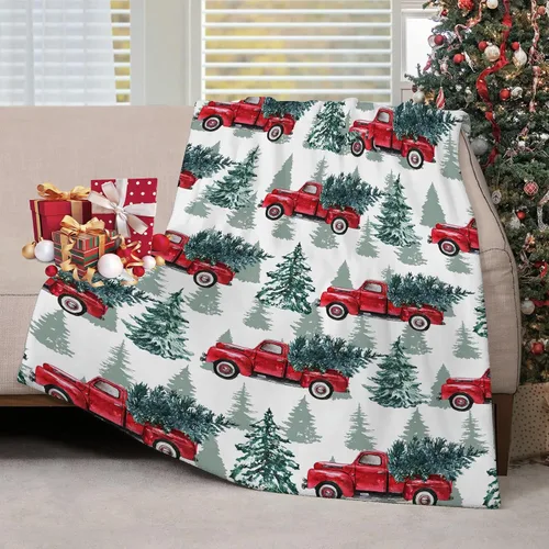 Miniatura 11 de Manta Navideña de Franela con Diseño de Bastón de Caramelo, Manta de Sofá Súper Suave y Cálida, Manta de Cama, Decoración Navideña de las Fiestas