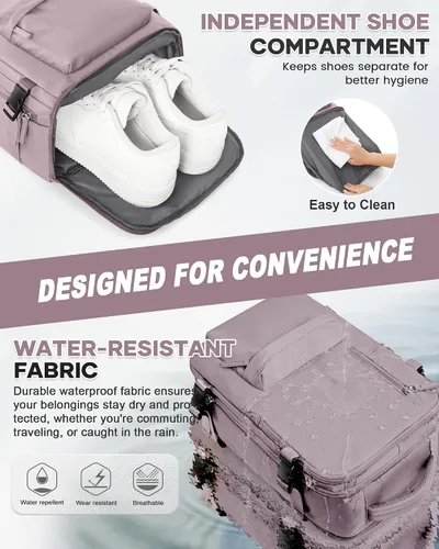 Miniatura 3 de WONHOX Mochila de Viaje Grande Equipaje de Mano Aprobada para Vuelo Mochila de Trabajo y Negocios para Portátil para Mujeres y Hombres Mochila