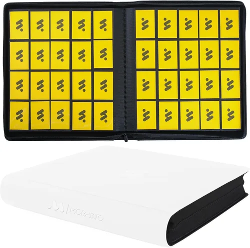 Miniatura 10 de Carpeta de tarjetas con 12 bolsillos, carpeta de tarjetas intercambiables con capacidad para hasta 1200 tarjetas con 50 fundas, álbum con cremallera