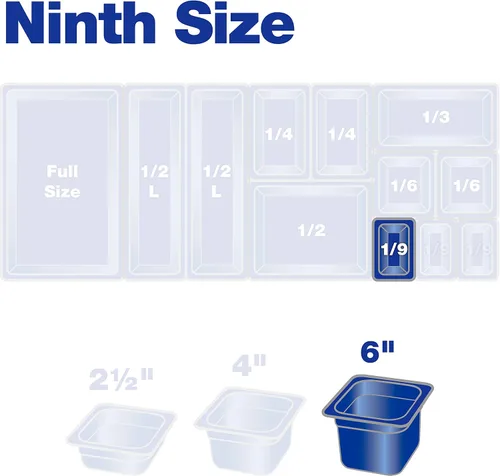 Miniatura 8 de Carlisle FoodService Products StorPlus - Recipiente de almacenamiento de alimentos de tamaño 1/9 para servir y almacenar alimentos calientes
