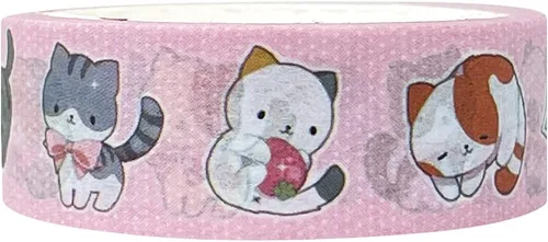 allydrew Cinta adhesiva Washi, 0.591 in x 5M, gatitos juguetones