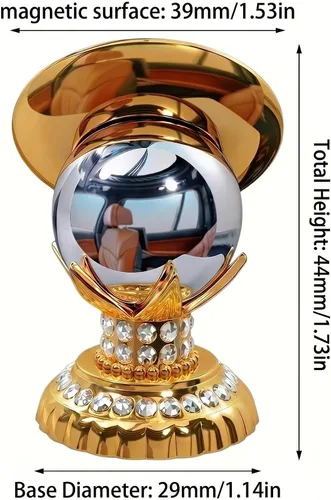 Miniatura 2 de Soporte magnético de lujo para teléfono de automóvil, rotación de 360 grados, imán súper fuerte todo de metal, soporte universal de teléfono