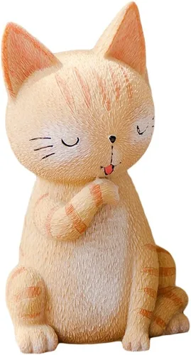 Miniatura 2 de WAIT FLY Alcancía de resina con diseño de gato de pie