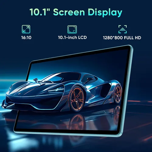 Miniatura 4 de JIKOCXN Tableta Android 15 de 10.1 pulgadas, 128 GB de almacenamiento 1TB Expand, procesadores Octa-Core, 6000mAh, Widevine L1, GPS, cámara dual