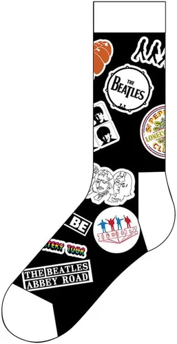 The Beatles Calcetines tobilleros unisex iconos (talla del Reino Unido 7.5 - 11.5), negro, talla única (C-1), Negro -