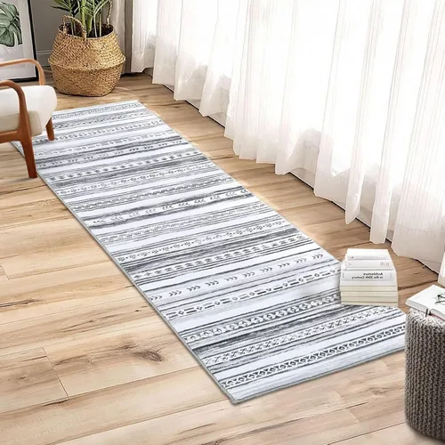 Miniatura 2 de GlowSol Alfombra de pasillo lavable de 2 x 6 pies, antideslizante, suave, alfombra de baño que no se desprende, alfombra de interior de pelo bajo