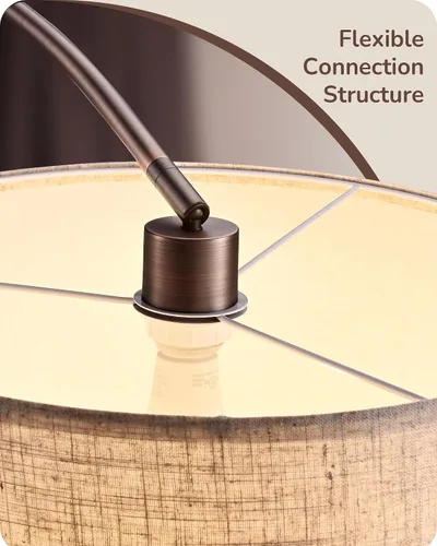 Miniatura 7 de EDISHINE Lámpara de pie regulable moderna de mediados de siglo con control remoto, lámpara de pie alta con arco y pantalla de tambor ajustable