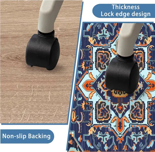Miniatura 4 de Tapete para silla de suelo de madera dura en casa, oficina, debajo del escritorio, para silla de videojuegos, ruedas fácil de enrollar, Alfombrilla
