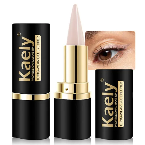 Miniatura 18 de evpct Delineador de ojos de gel negro y marrón 2 en 1, impermeable, a prueba de manchas, para Waterline, juego de pomadas de crema de cejas