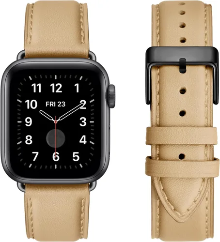 Miniatura 10 de Bandas cuadradas compatibles con Apple Watch de 38 mm, 40 mm, 41 mm, 42 mm, 44 mm, 45 mm, 49 mm, correa de muñeca de cuero genuino para iWatch SE