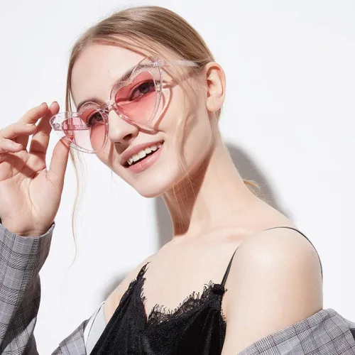 Miniatura 6 de boqopod Clout Heart Shaped Sunglasses Goggles Vintage Cat Eye Mod Style Retro Kurt Cobain Glasses