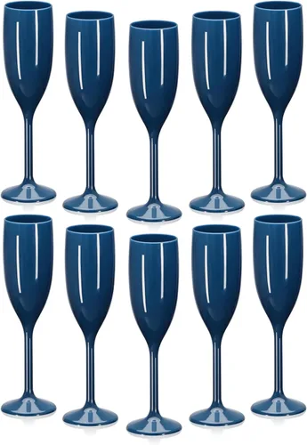 Miniatura 15 de XUWAIDSGN Copas de champán acrílicas, copas de champán para brindis de boda, copa de champán de plástico, reutilizable, irrompible, para despedida