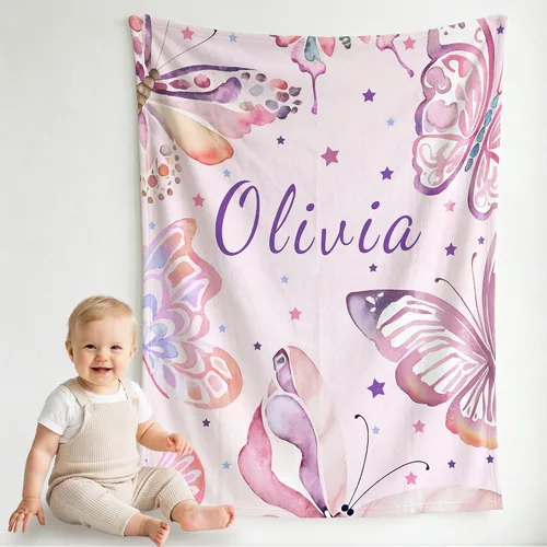 Miniatura 13 de Pindola Manta con nombre personalizado para bebés, adultos, niñas, niños, mujeres y hombres, diseño de manta con monograma personalizada, regalos