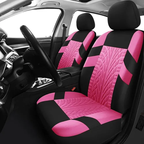 Miniatura 15 de VarCozy Fundas para Asientos de Coche Par Delantero, Fundas Universales de Tela para Asientos Delanteros de Coche, Fundas de Asiento Transpirables
