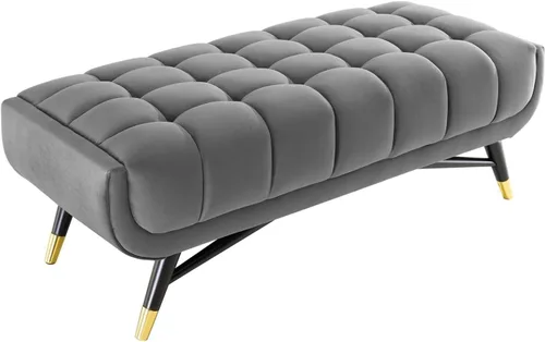 Miniatura 4 de Modway Adept - Banco de terciopelo de rendimiento de 47.5 pulgadas, color gris
