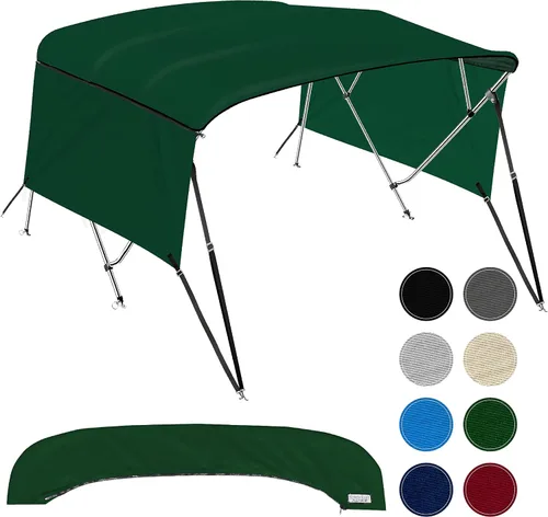 Miniatura 15 de KNOX Bimini tops universales de 4 arcos para paredes laterales, postes de apoyo, lona marina 900D a prueba de decoloración, funda de almacenamiento