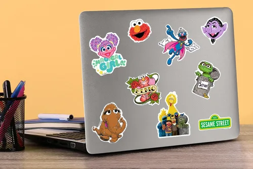 Miniatura 5 de Sesame Street Paquete de Calcomanías Troqueladas de Vinilo Grandes de Lujo Paquete Variado - Laptop, Botella de Agua, Álbumes de Recortes, Tableta