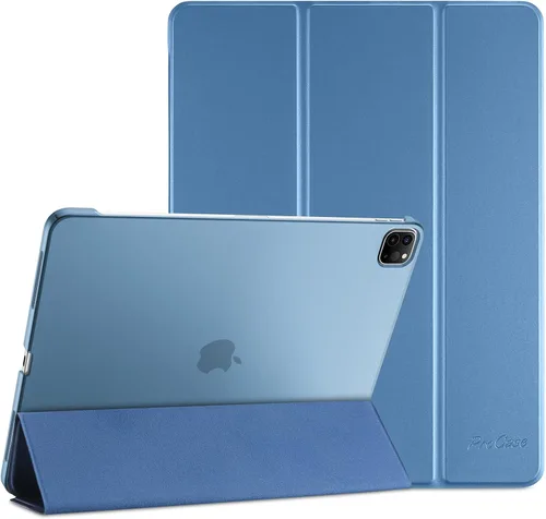 Miniatura 16 de ProCase Funda inteligente para iPad Pro de 12.9 2022/2021/2020/2018, carcasa rígida con soporte delgado para iPad Pro de 12.9 pulgadas, 6ª Celeste