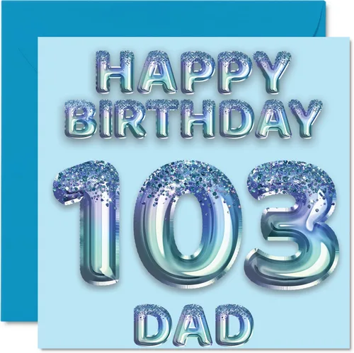 Miniatura 310 de Stuff4 Tarjeta de primer cumpleaños para niños, globo de fiesta con purpurina azul, tarjetas de feliz cumpleaños para niño de 1 año, nieto, hijo, 57