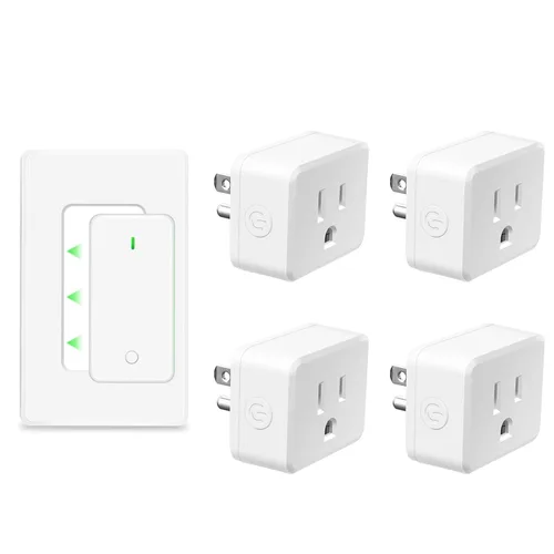 Miniatura 52 de NineLeaf Interruptor de salida remoto inalámbrico, interruptor de lámpara remoto, interruptor decorativo de enchufe de luz de encendido y apagado