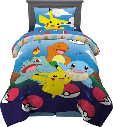 Miniatura 34 de Franco Ropa de cama súper suave para niños, juego de edredón y sábanas, 5 piezas, tamaño completo, Batman