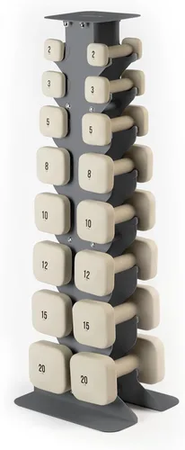 Miniatura 34 de WeGym SafeGrip Square Dumbbells with Anti Slip Handles, Aesthetic Free Weights for Home Workouts, Stable Design Prevents Rolling during Floor