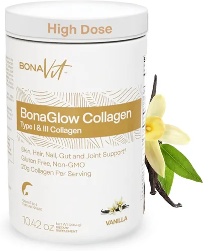 Polvo de péptidos de colágeno - Alta dosis de 0.71 oz de colágeno + 0.63 oz de proteína - Colágeno hidrolizado tipo I y III con probióticos y