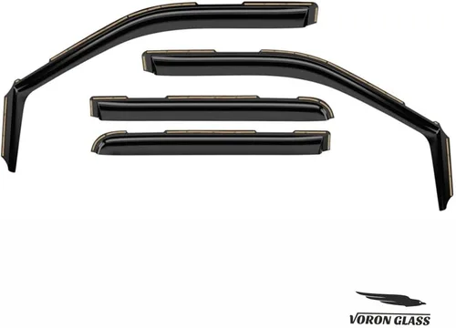 Miniatura 8 de Voron Glass Protectores de lluvia extra duraderos en canal para camiones Ford F150 2015-2020 SuperCrew (apto para Ford F250-F550 17-22), deflectores