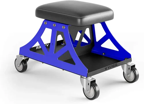 Miniatura 10 de Vyper Low Pro - Taburete de garaje con asiento extraíble para mecánicos, automoción, bricolaje, silla de taller con ruedas de capacidad de 400
