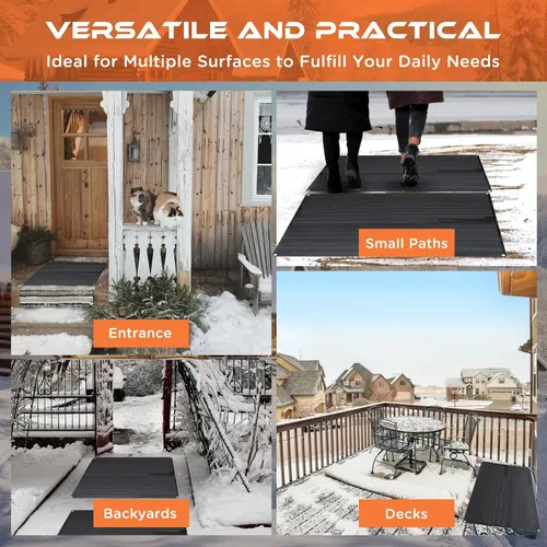 Miniatura 3 de HEATIT Alfombrillas térmicas para derretir la nieve, alfombrillas de goma calentadas para exteriores para entradas, alfombrillas de fusión de nieve