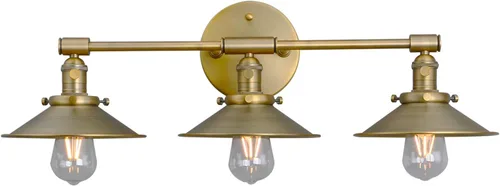 Miniatura 10 de Phansthy Lámparas de tocador de baño, 3 lámparas de pared con pantalla de metal negro de 7.9 pulgadas, luces de pared para espejo, cocina, sala