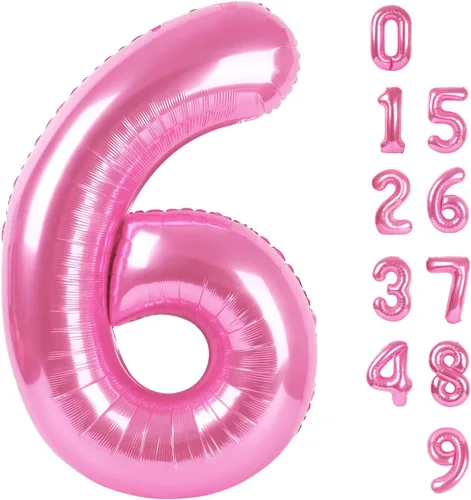 Miniatura 409 de Globos de números de 5 globos de 40 pulgadas, decoraciones de cumpleaños azules para niños y niñas, globos de números azul marino grandes