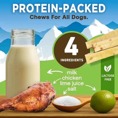 Miniatura 2 de EcoKind Masticables Premium de Queso de Yak Dorado del Himalaya para Perros, Golosinas para Perros de Raza Grande, Totalmente Natural, Masticable