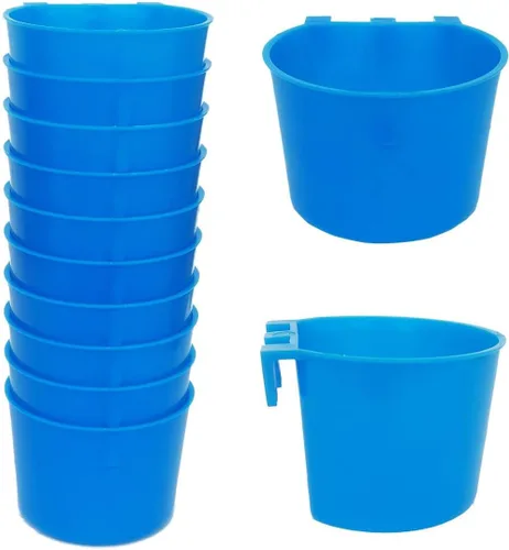Paquete de 10 jaulas para pájaros, comederos de semillas, plato de riego para alimentación de pollo, plato de riego para conejo, agua, alimentos,