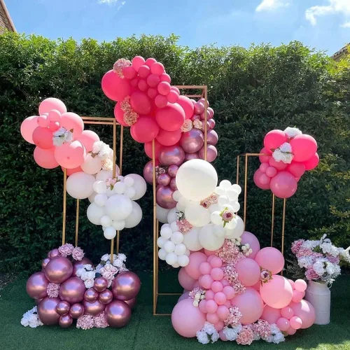 Miniatura 6 de Globos de fiesta rosados y blancos, globos rosados de 12 pulgadas, globos de látex rosados claros para eventos solo para adultos, celebración