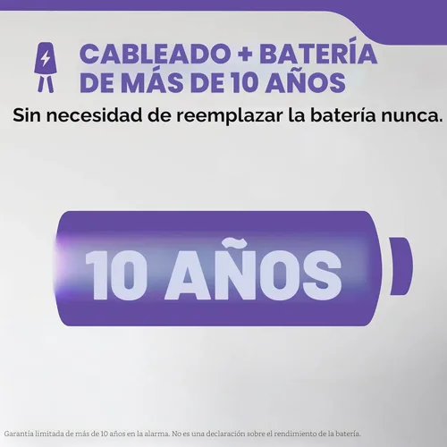 Miniatura 3 de Kidde Detector de humo y monóxido de carbono cableado, batería de reserva de 10 años, alertas de voz, indicadores de luz de advertencia LED