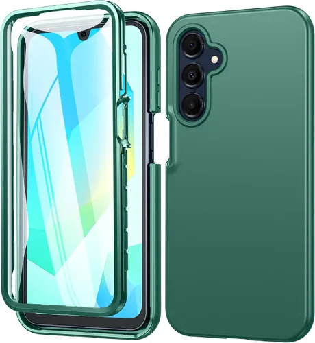 Miniatura 13 de FNTCASE Funda para Samsung Galaxy A15-5G: Funda para teléfono con protector de pantalla incorporado Funda protectora de silicona para teléfono
