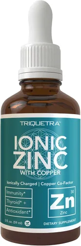 Concentrado líquido iónico de zinc y cobre, 240 porciones, botella de vidrio, vegano, proporción equilibrada de zinc y cobre, apoya la inmunidad,