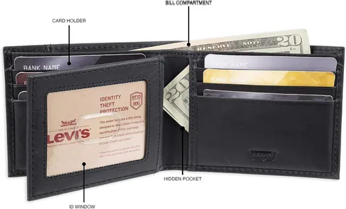 Miniatura 3 de Levis Cartera plegable para hombre con capacidad extra