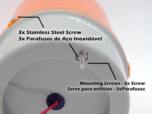 Miniatura 3 de Luz de baliza estroboscópica giratoria de advertencia de seguridad ámbar DC12V