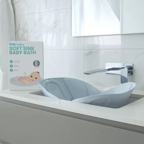 Miniatura 2 de Frida Baby Bañera de Fregadero Suave, Bañera de Fregadero, Bañera Fácil de Limpiar que Sostiene la Cabeza del Bebé