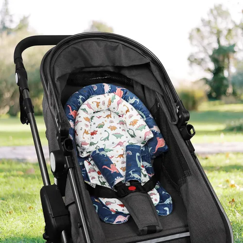 Miniatura 9 de Soporte para la cabeza del asiento de automóvil para bebé, cojín mejorado 2 en 1 para asiento de automóvil infantil y fundas de correa para niños