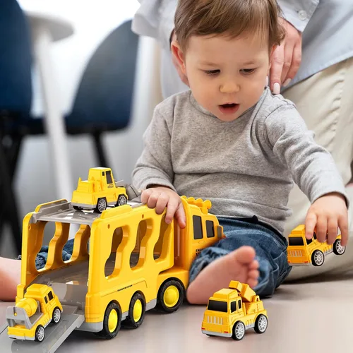 Miniatura 6 de FunMission Juguetes de Construcción para Niños Pequeños de 3 a 9 años, Vehículo de Fricción 5 en 1 para niños y niñas de 3, 4, 5, 6, 7 años