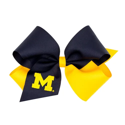 Miniatura 15 de Divine Creations - Lazo para el pelo de dos tonos para niñas con temática universitaria para el día del juego, por Wee Ones en un clip WeeStay