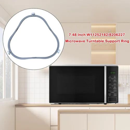 Miniatura 6 de 7.48 pulgadas W11252182/8206227 Anillo de soporte para placa giratoria de microondas, pieza de repuesto de soporte de bandeja de vidrio, anillo