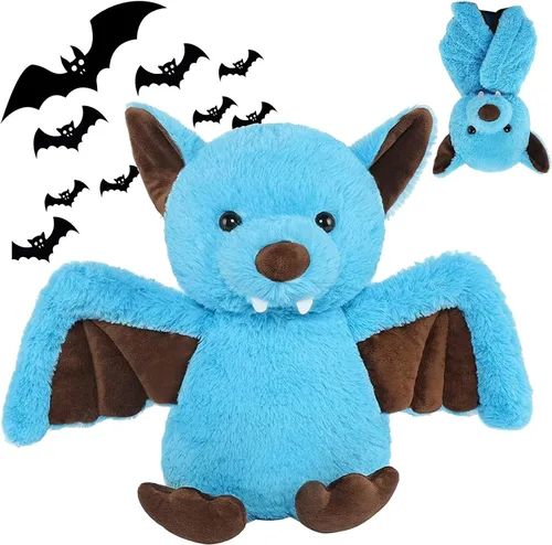 AngelGift Peluche de murciélago de peluche de 11 pulgadas para Halloween, muñeco de peluche para dormir, juguetes para cumpleaños, Navidad, regalos